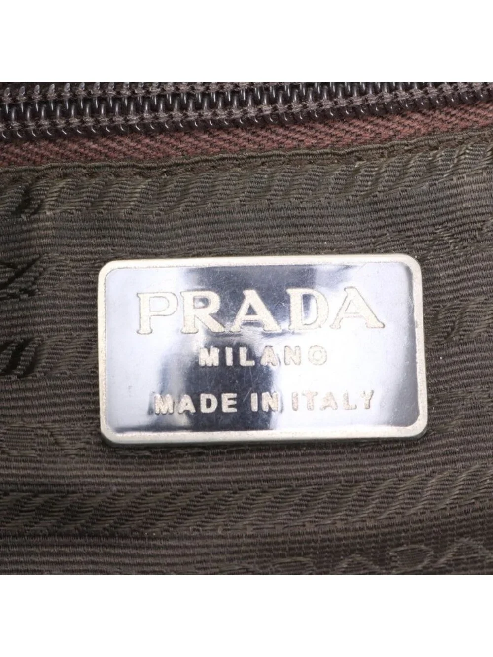 Prada Tessuto Nylon Triangle Logo Leather Backpack